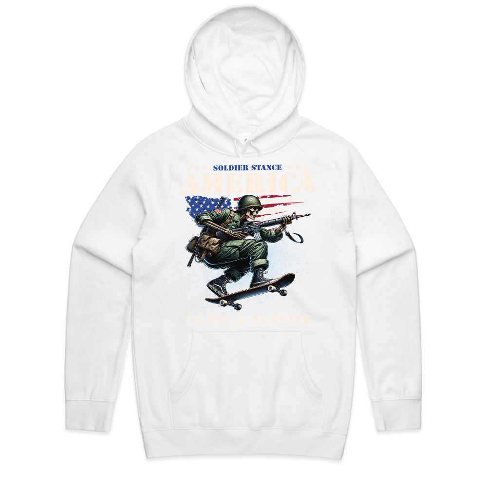 Soldier Stance: Skate & Survive America Tee