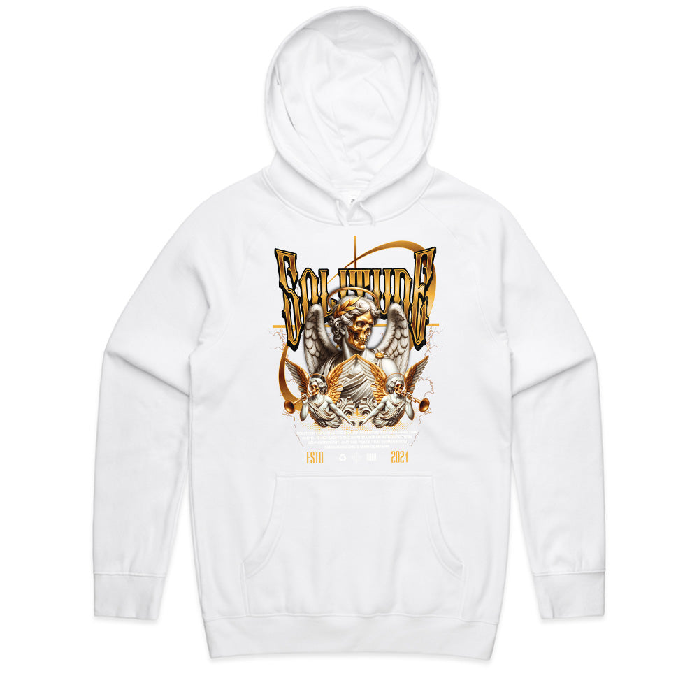 Golden Solitude: Fallen Angel Skull Tee
