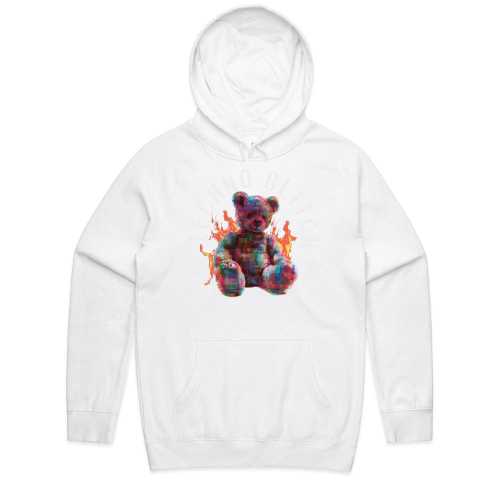 Techno Glitch: Pixel Burn Teddy Tee