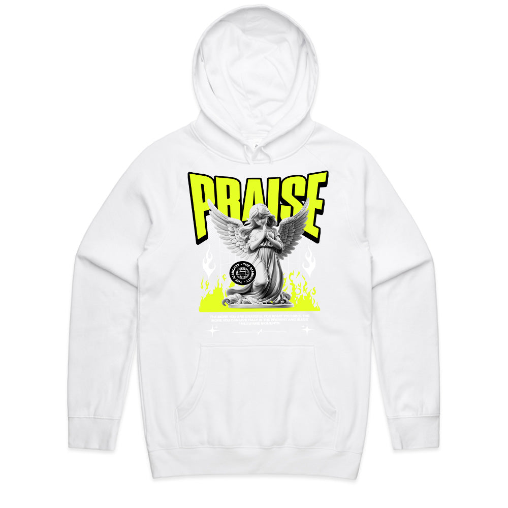 Celestial Reverence: Neon Praise Angel Tee