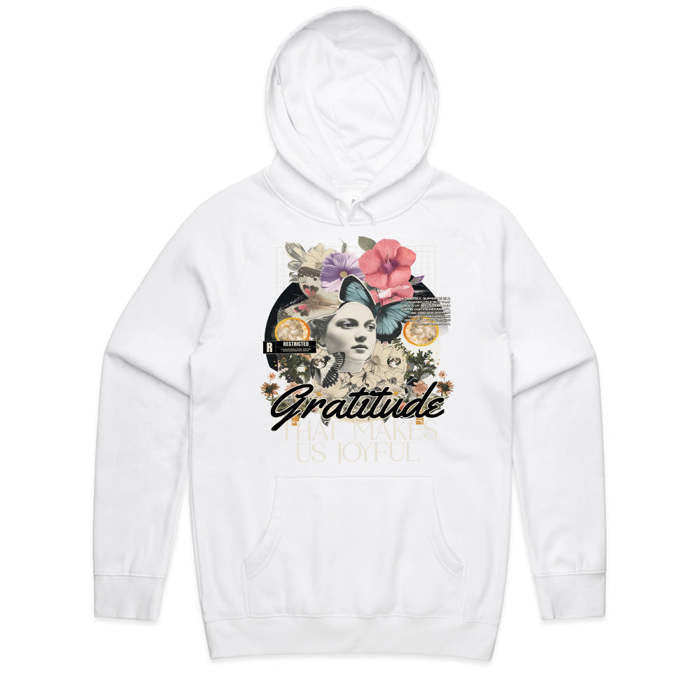 Gratitude Bloom: Joyful Mind Collage Tee