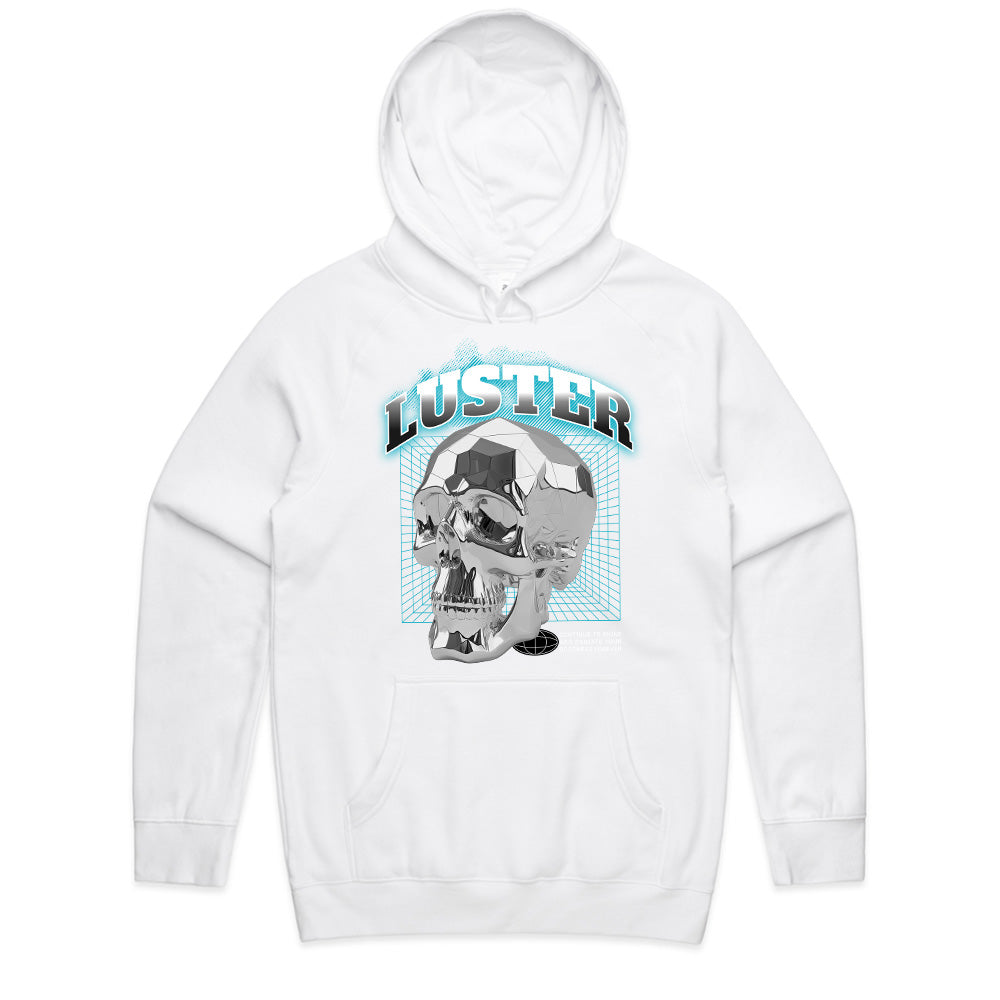 Neon Luster: Chrome Skull Brilliance Tee
