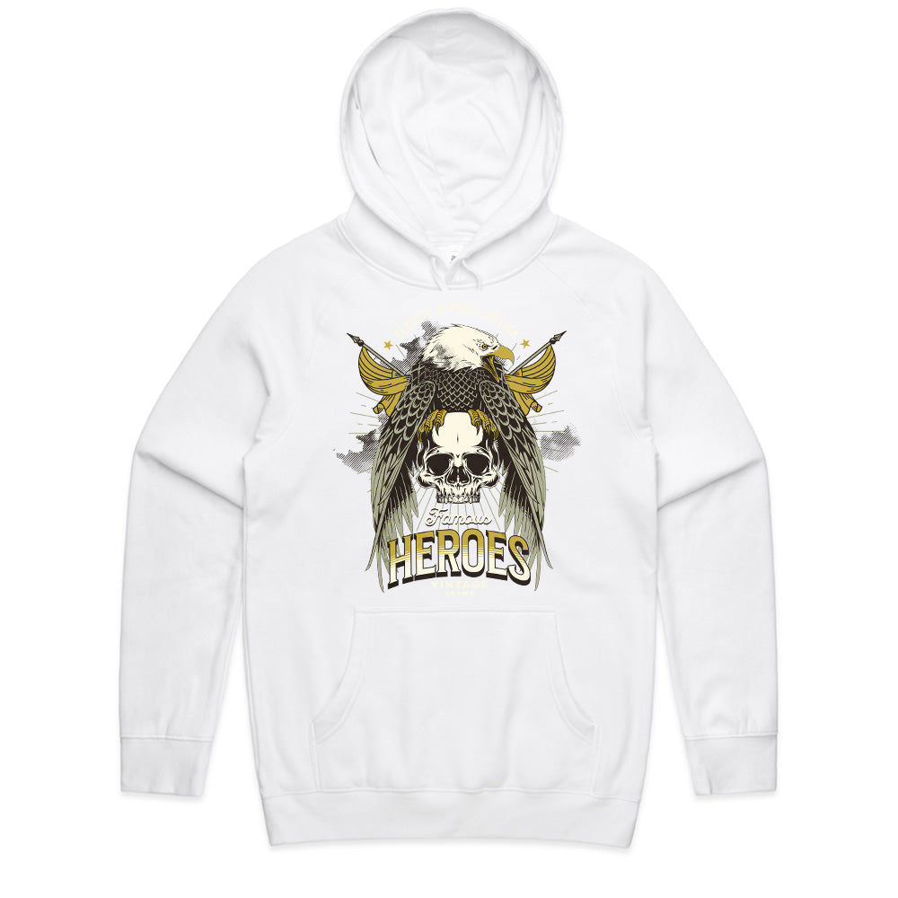 Famous Heroes Vintage Eagle & Skull T-Shirt – Classic Bold Design