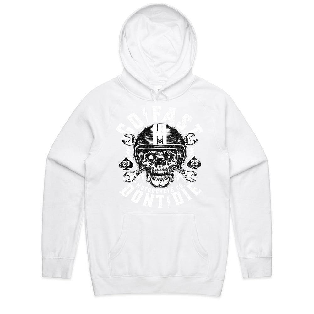 Go Fast, Don’t Die – Hardcore Biker Skull T-Shirt