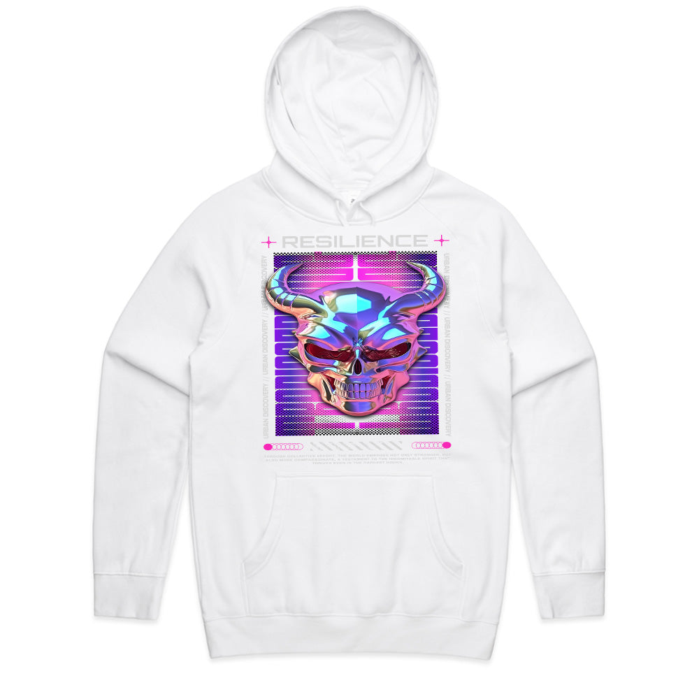 Neon Resilience: Cyber Skull Reign