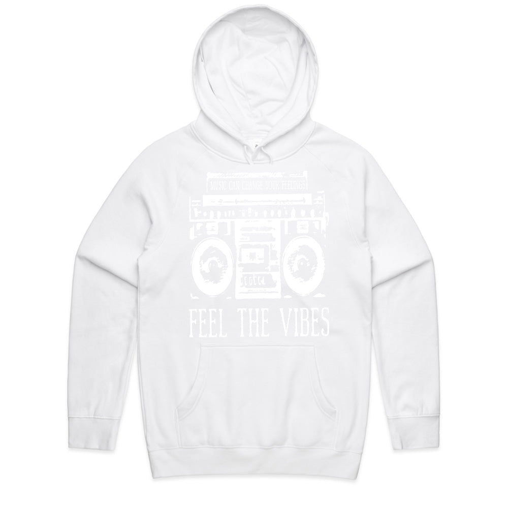 Feel The Vibes: Retro Boombox Music Tee