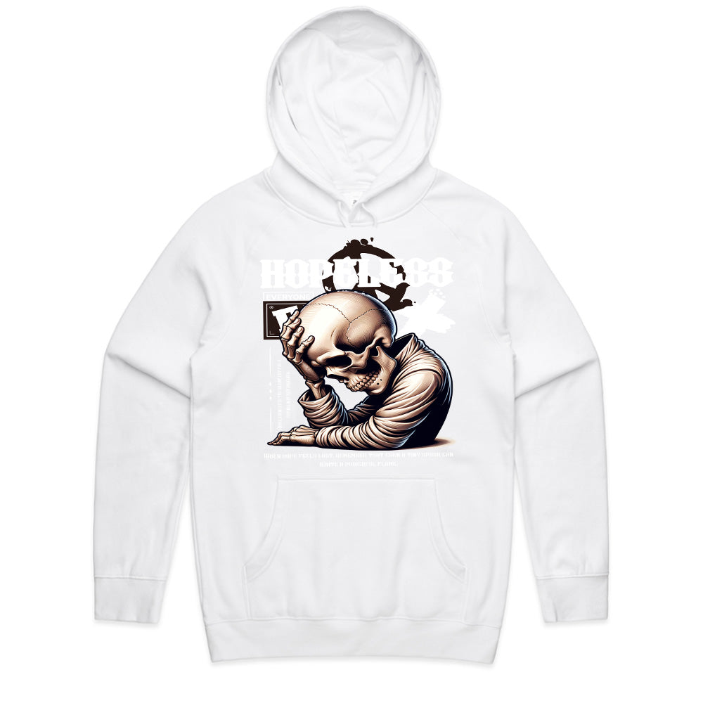Echoes of Resilience: 'Hopeless' Skull Reflection Tee