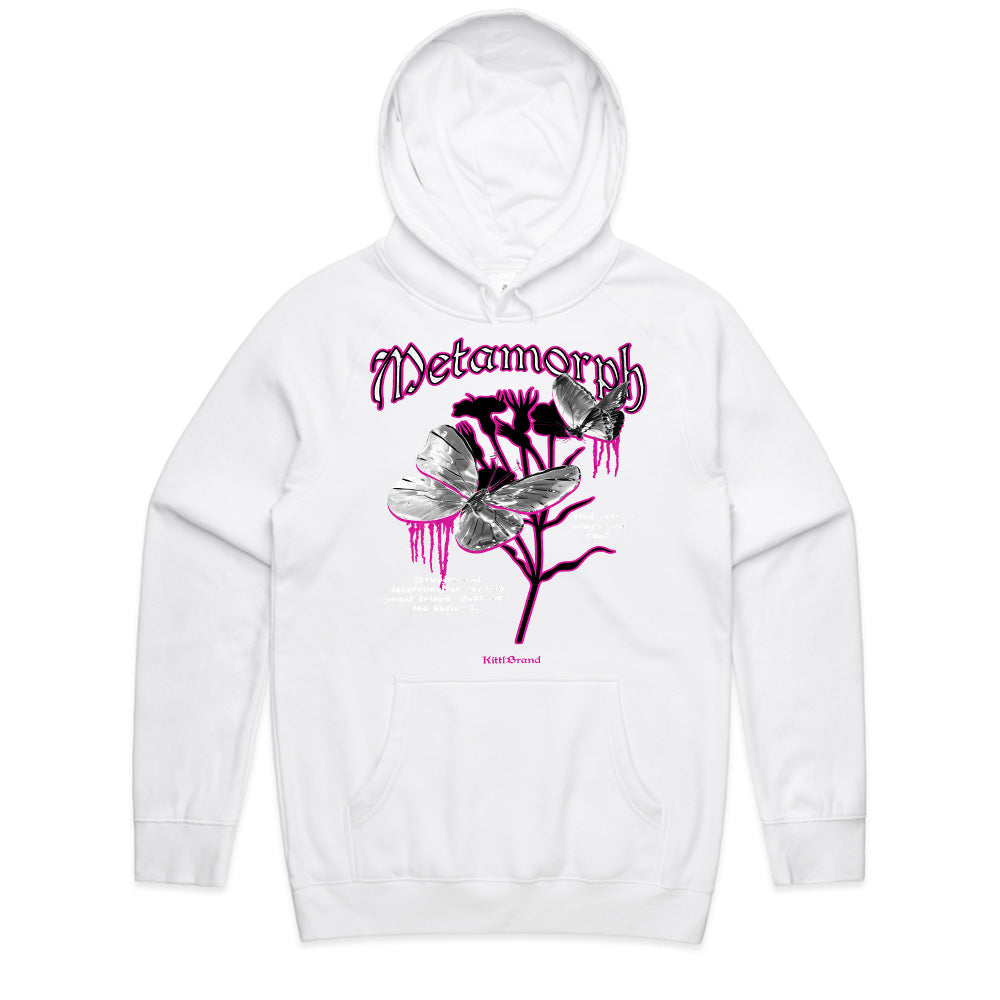 Metamorph Flight: Silver Butterflies of Transformation Tee