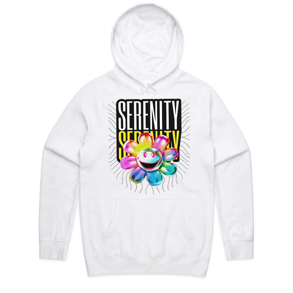 Serenity Bloom: Neon Smiley Flower Tee
