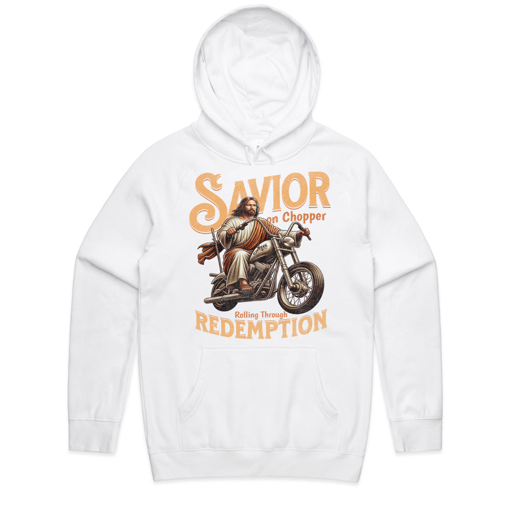 Savior on Chopper T-Shirt – Rolling Through Redemption