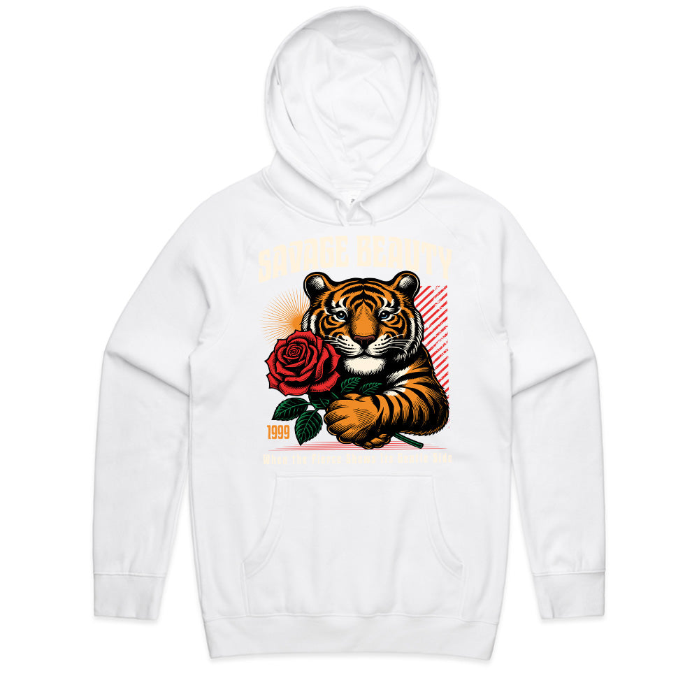 Savage Beauty: Tiger's Gentle Rose Graphic Tee