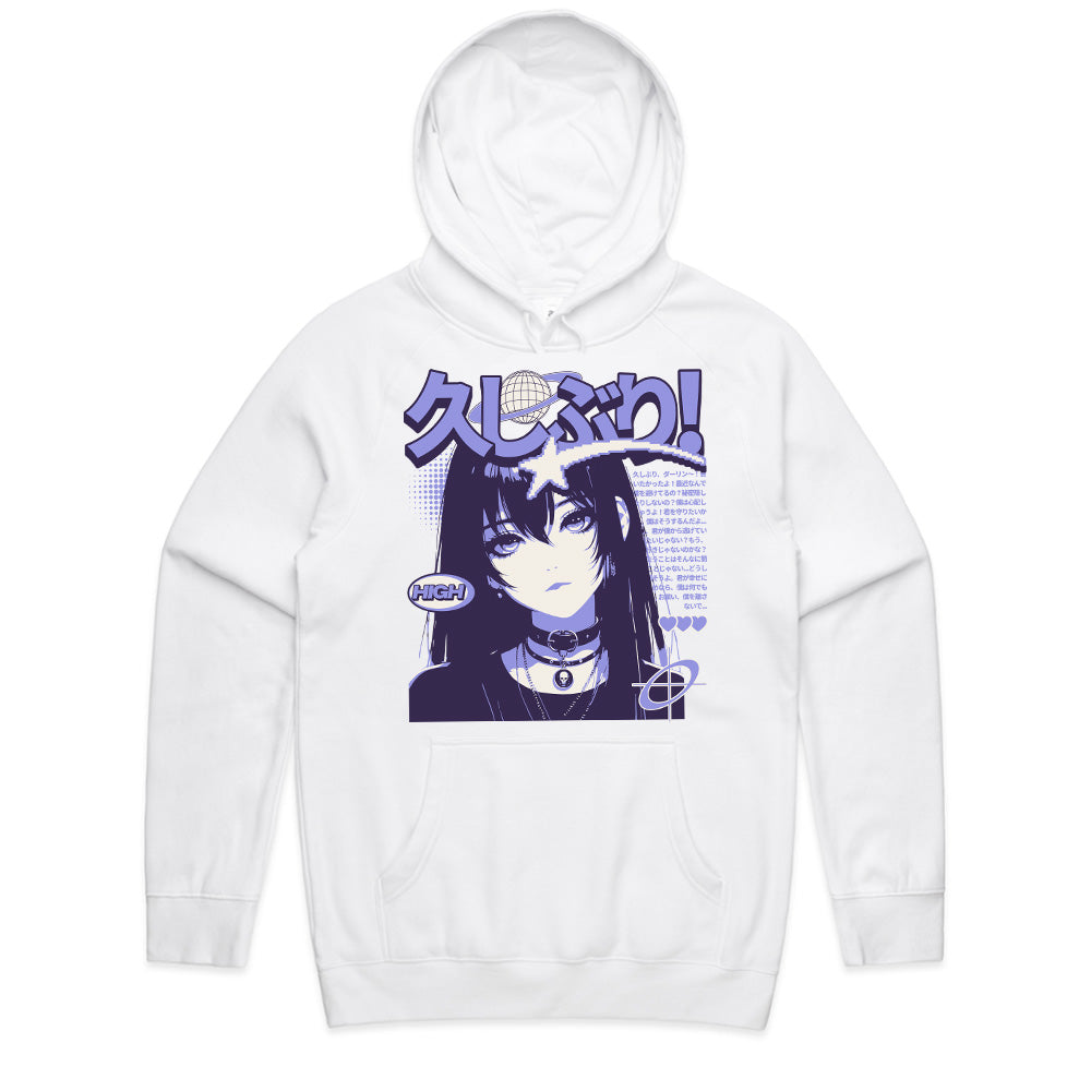 Neo-Noir Muse: Purple Tokyo Anime Tee