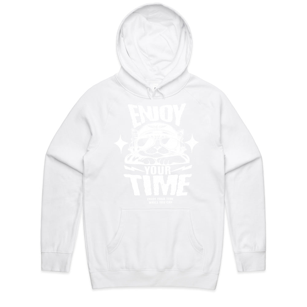 Enjoy Your Time" Aviator Cat Graphic Tee