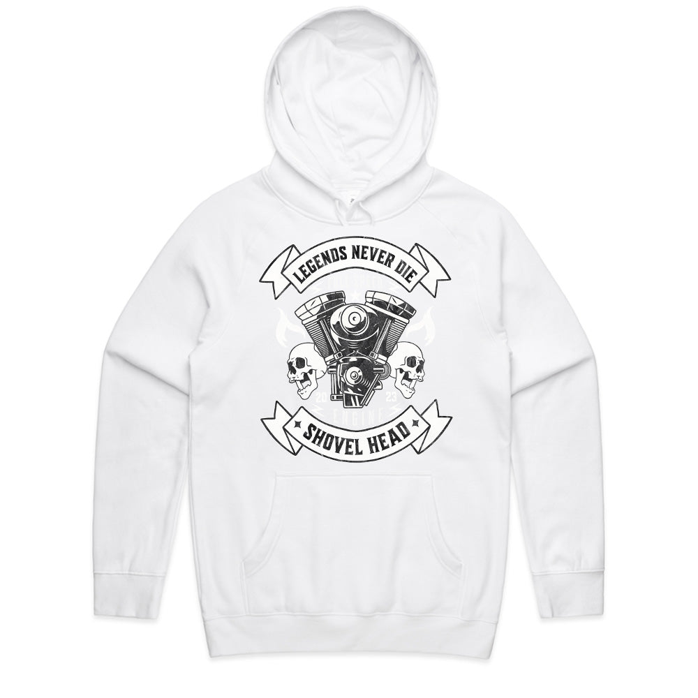 Legends Never Die Shovelhead Engine T-Shirt – Full Speed, Forever Free
