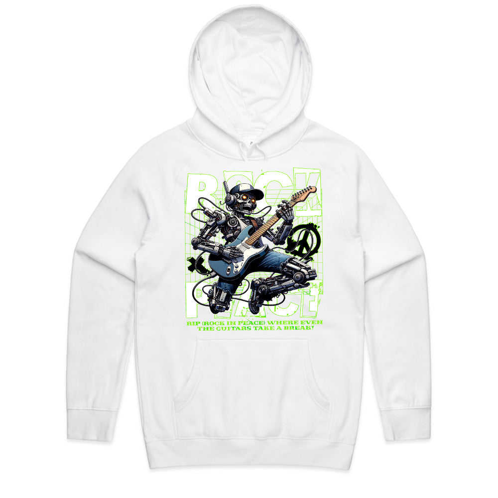 Rock Peace" Cyberpunk Skeleton Guitarist Tee