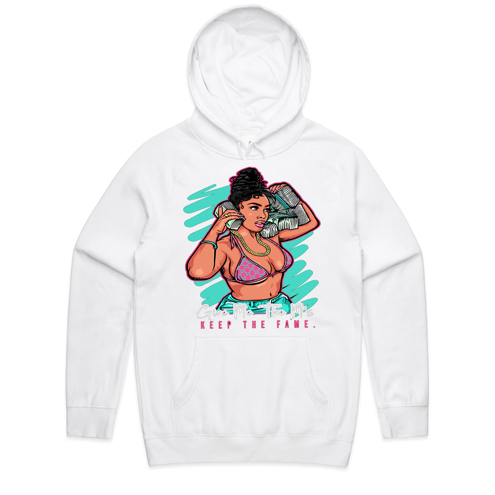 Give Me The M's: Keep The Fame – Hustle Queen Graphic Tee