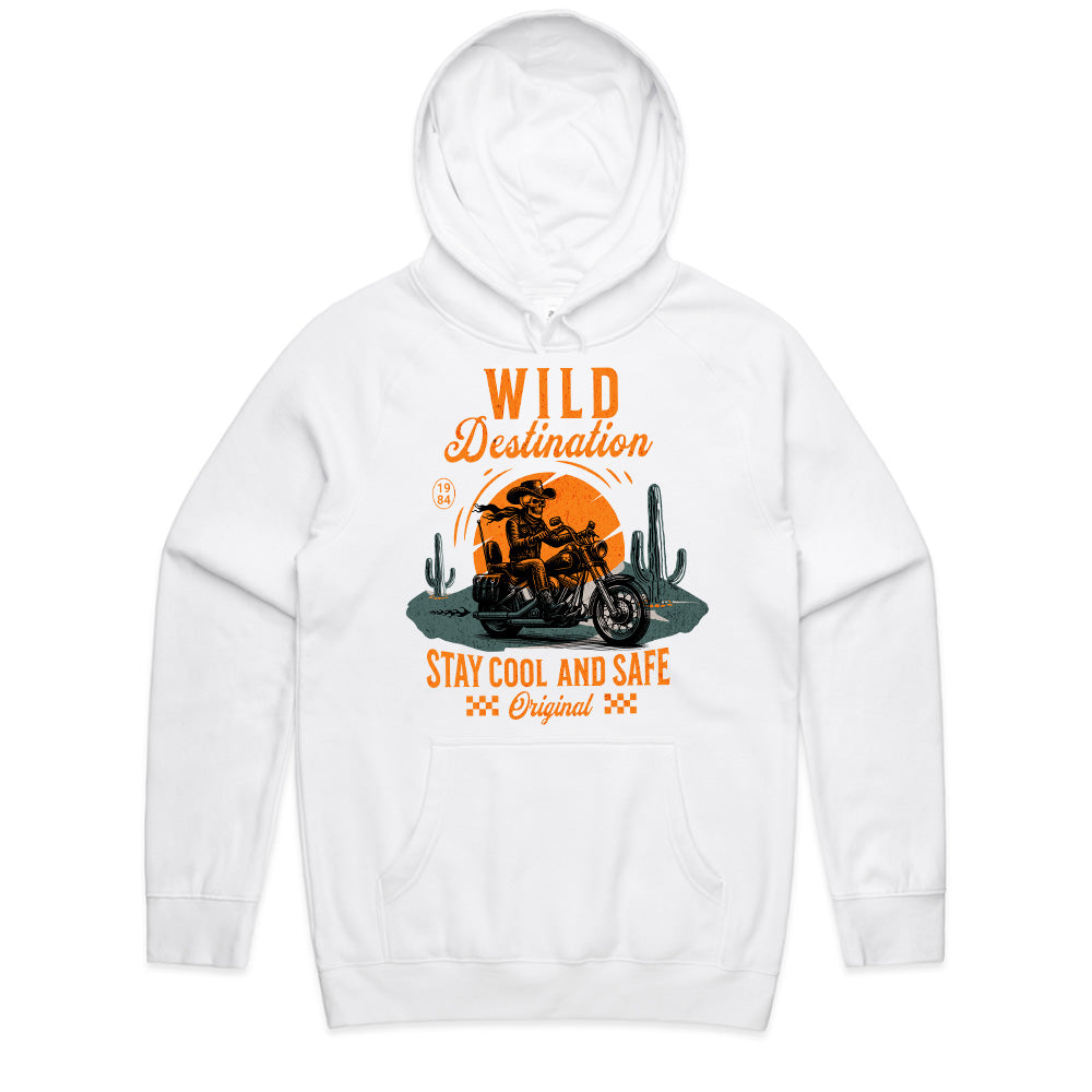 Wild Destination Cowboy Biker T-Shirt – Ride Cool, Ride Safe
