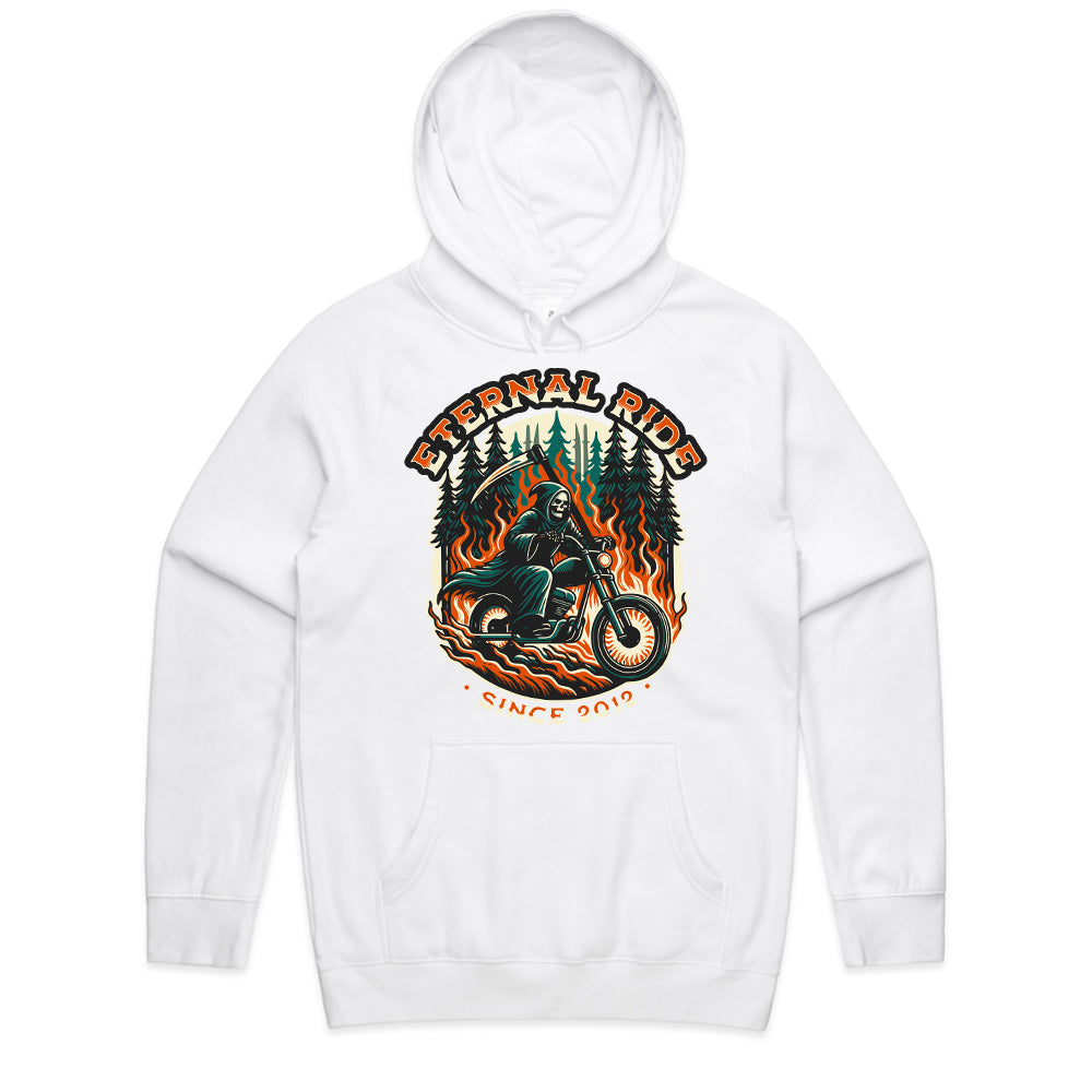 Eternal Ride – Grim Reaper Biker Flames T-Shirt