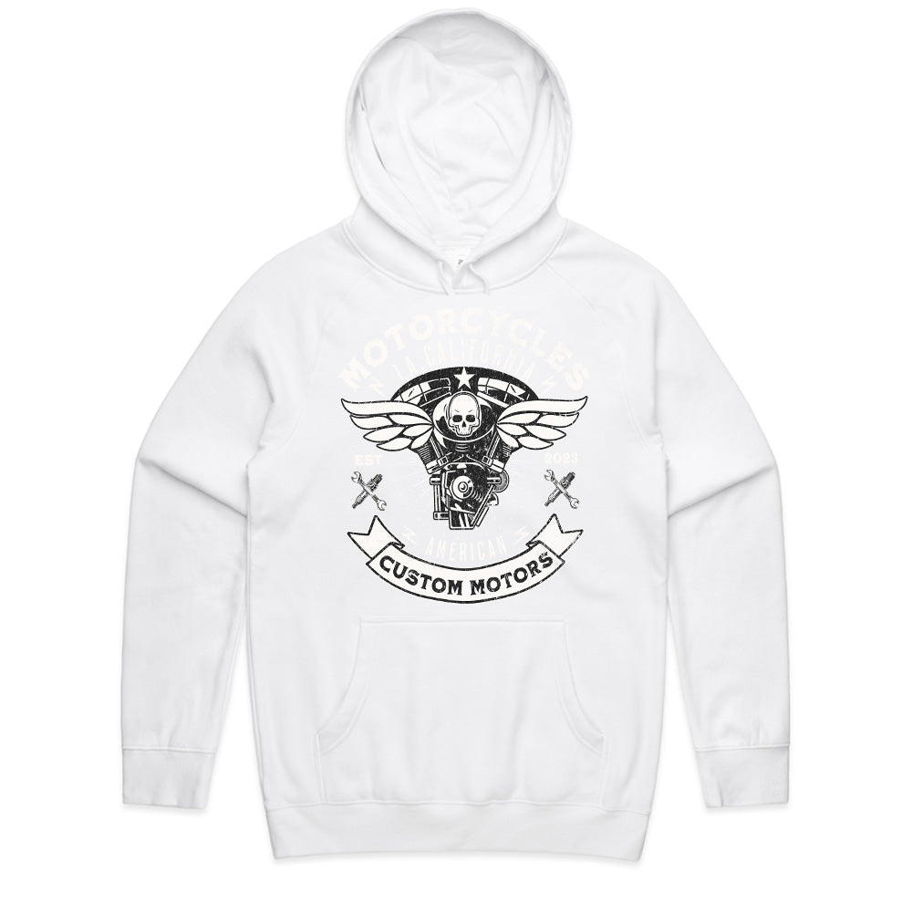 American Custom Motors – Vintage Motorcycle Skull T-Shirt