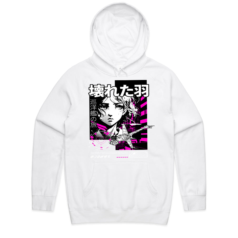 Broken Wings – Neon Odyssey Anime Tee