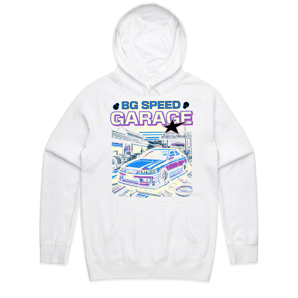 BG Speed Garage JDM Tuning T-Shirt – Neon Drift Garage Edition