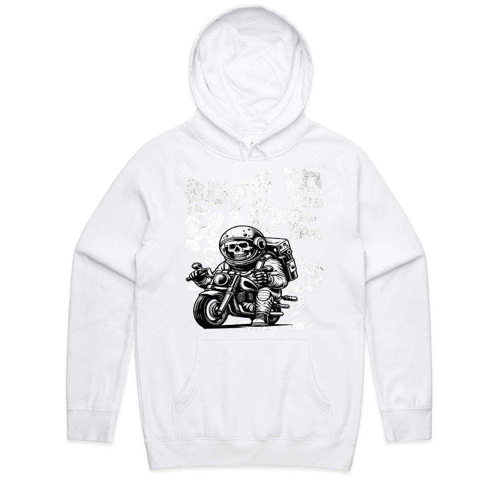 Born to Ride – Space Biker Skull Astronaut T-Shirt