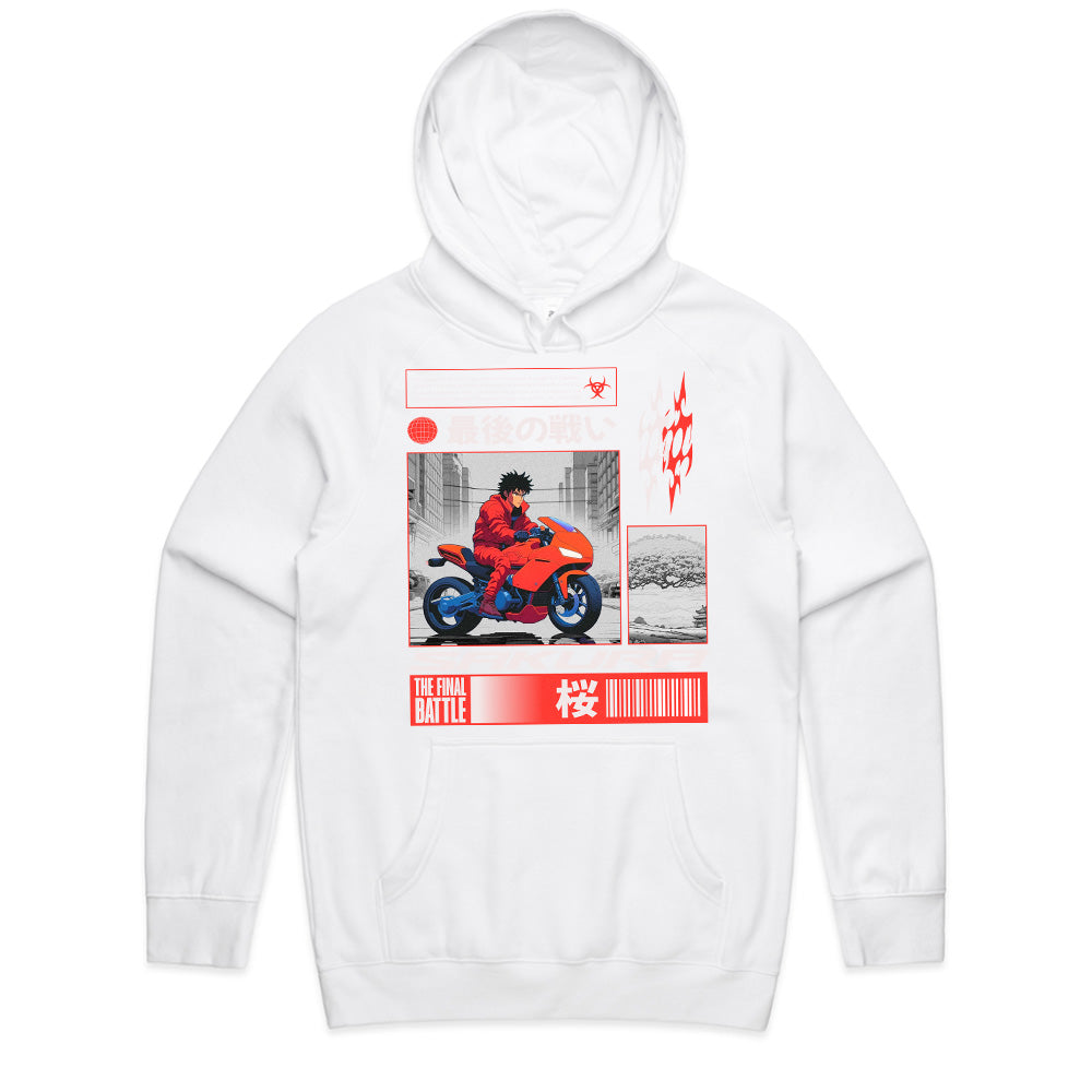 Sakura Final Battle – Cyberpunk Anime Rider T-Shirt