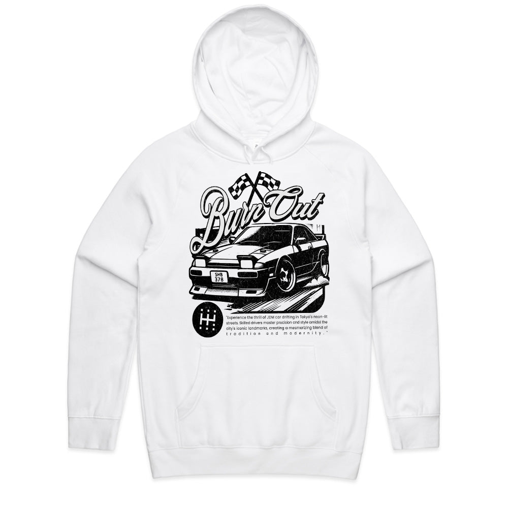Burn Out Drift Car Streetwear T-Shirt – Vintage Racer Edition