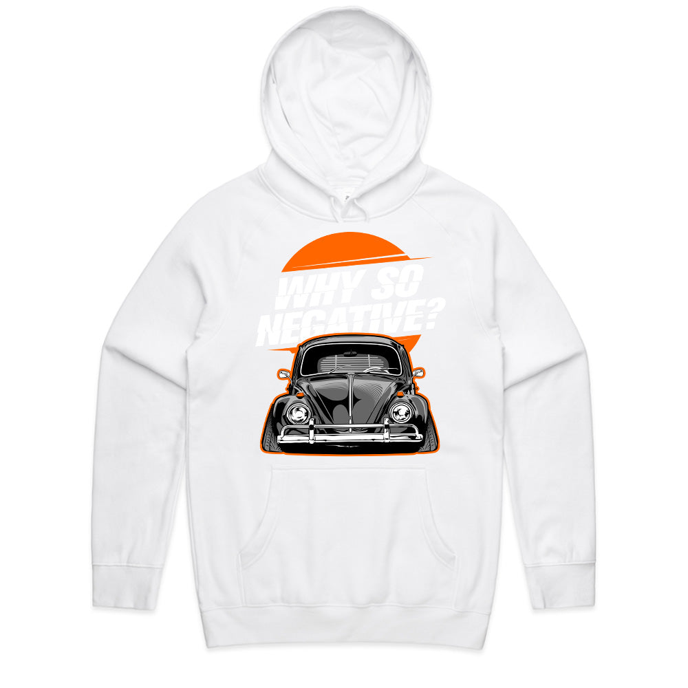 Why So Negative? VW Beetle Stance T-Shirt – Classic Air-Cooled Humor Tee