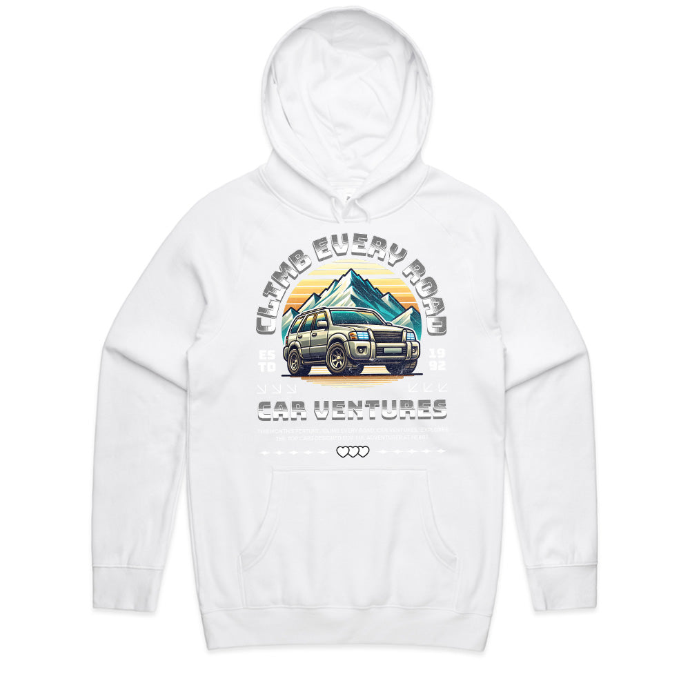 Climb Every Road - Car Ventures Adventure SUV T-Shirt