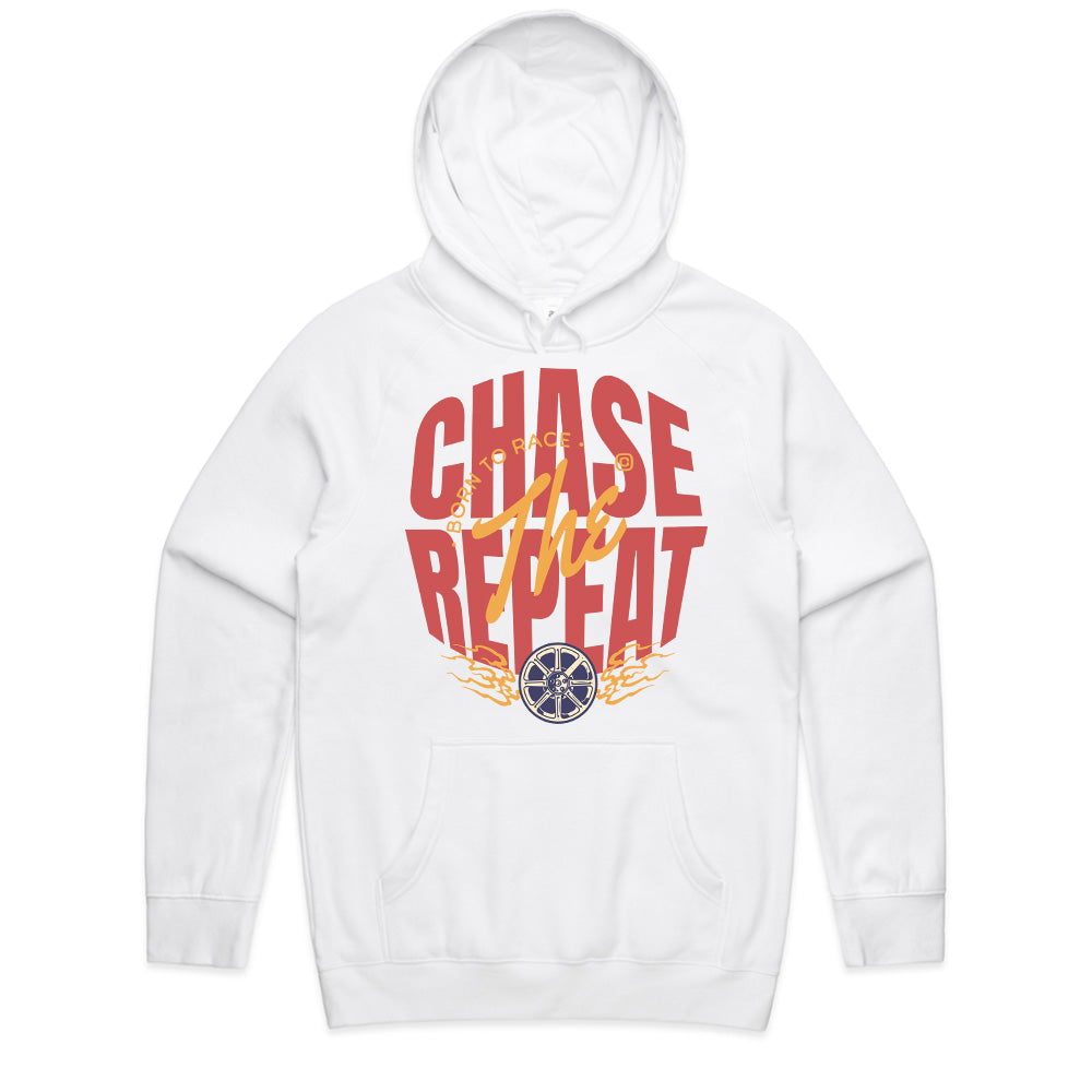 Chase The Repeat – Born to Race Typography T-Shirt