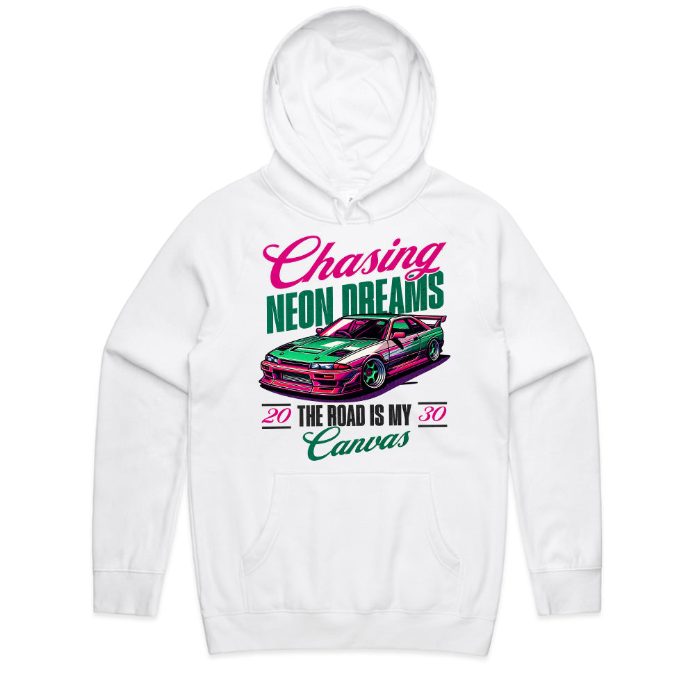 Chasing Neon Dreams – Retro Racing Art T-Shirt