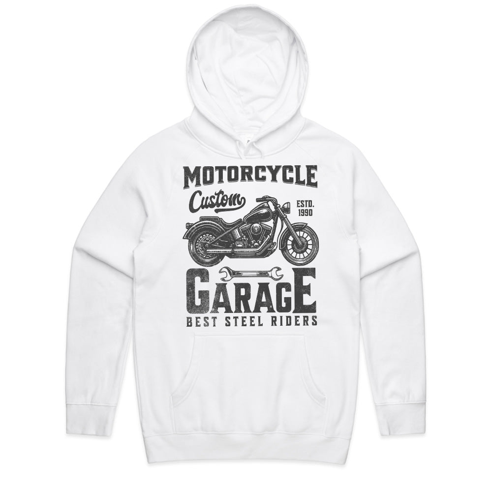 Custom Motorcycle Garage – Best Steel Riders T-Shirt