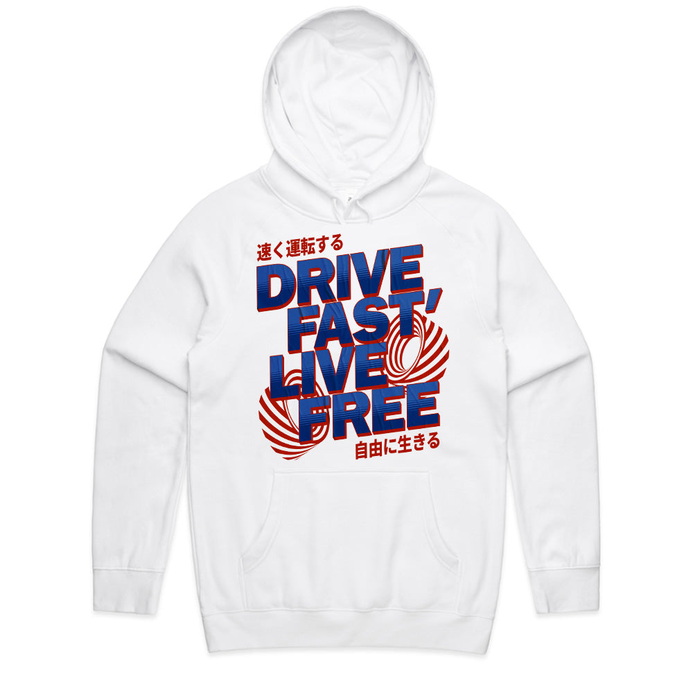 Drive Fast, Live Free - Japanese Street Racing Tee