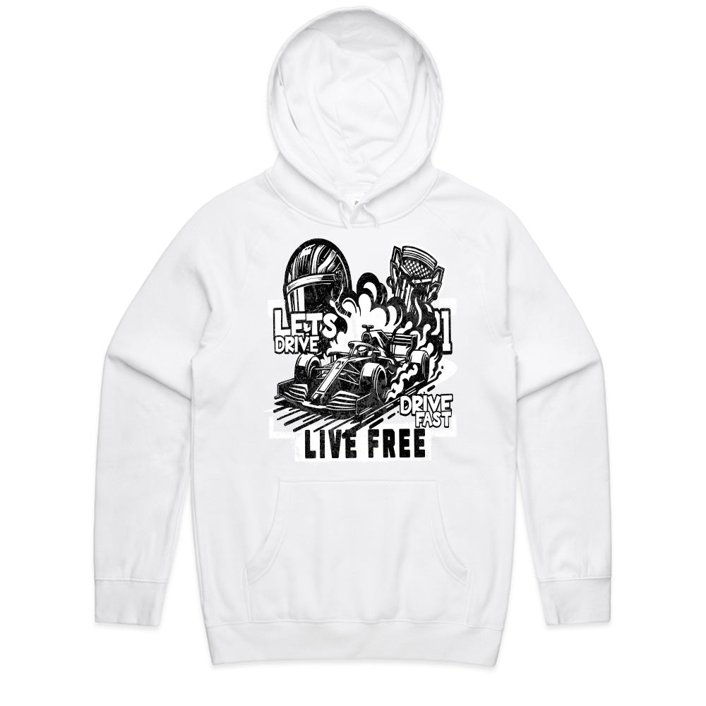 Drive Fast, Live Free - Formula Racing Freedom Tee
