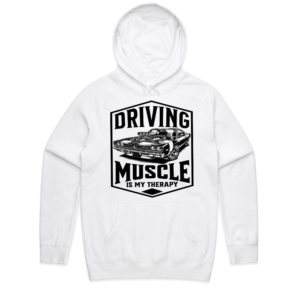 Driving Muscle Is My Therapy - Classic Muscle Car Tee