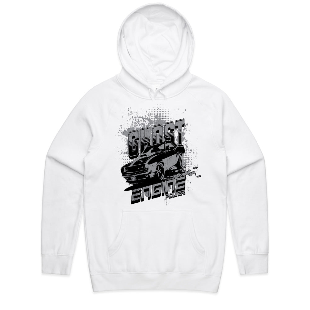 Ghost Engine Power: Monochrome Muscle Car T-Shirt