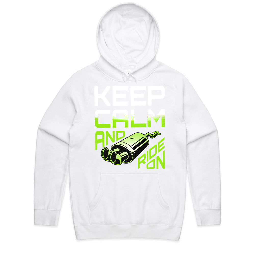 Keep Calm and Ride On: Turbo Exhaust Streetwear T-Shirt