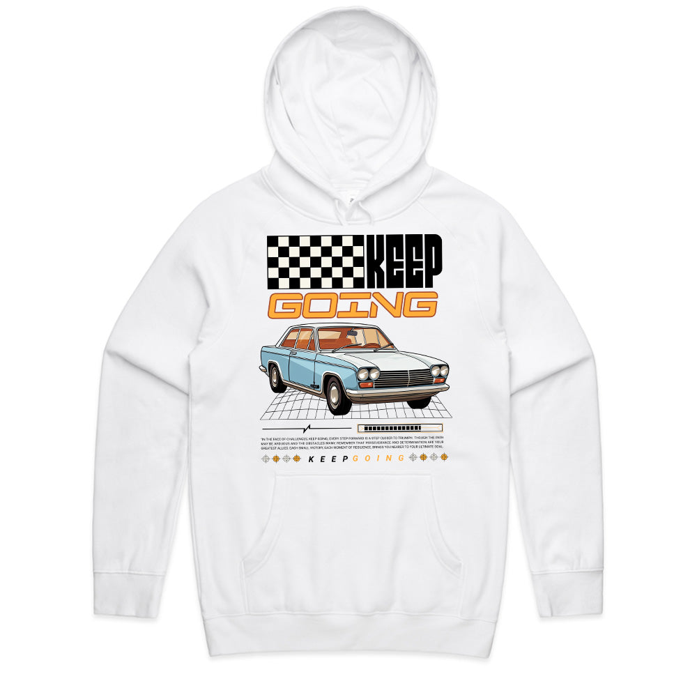 Keep Going: Retro Classic Car Motivation T-Shirt
