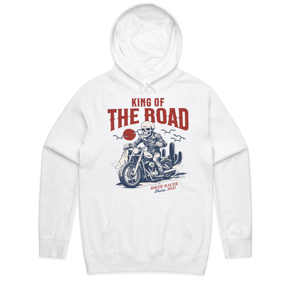King of the Road – Biker Racer Skull T-Shirt
