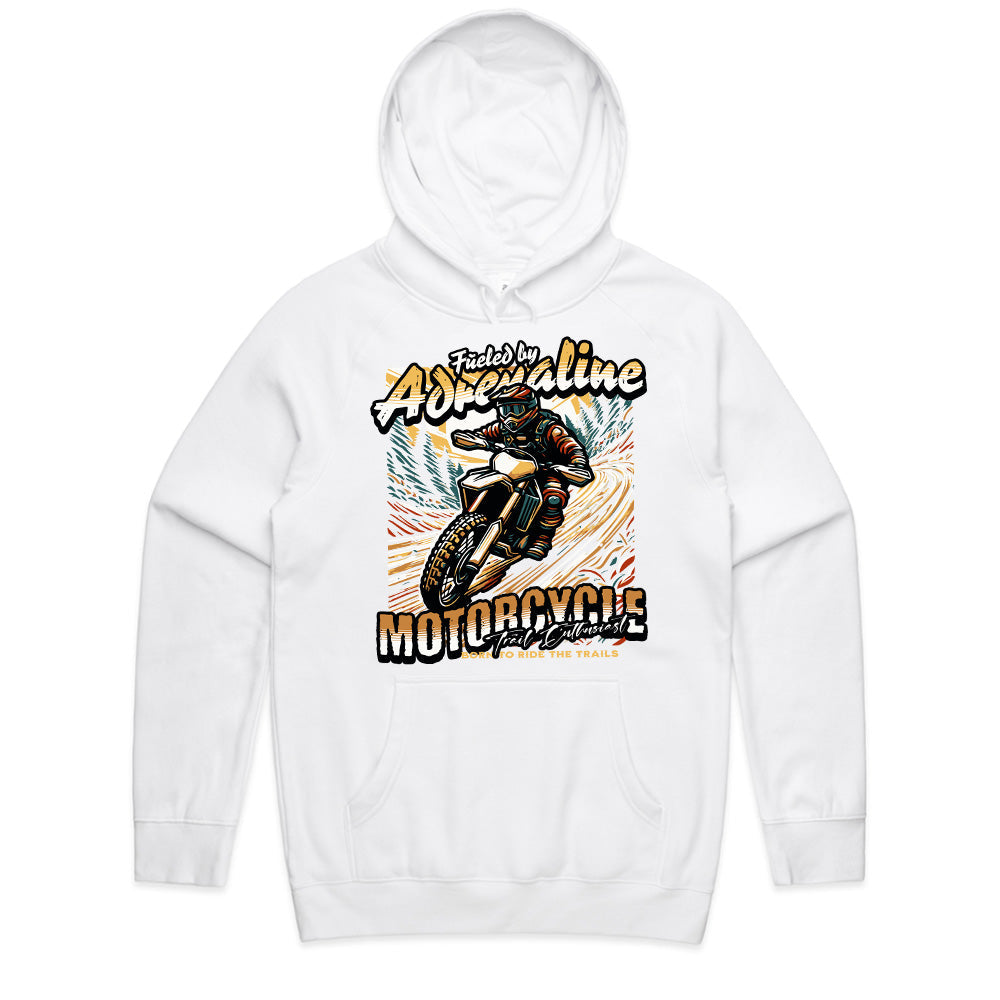 Fueled by Adrenaline – Motorcycle Trail Enthusiast Off-Road Biking T-Shirt