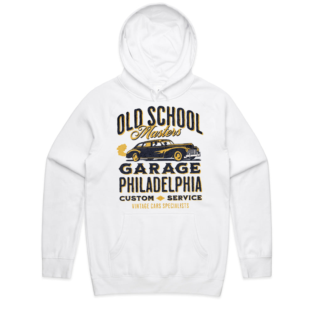 Old School Masters Garage T-Shirt – Philadelphia Vintage Car Edition