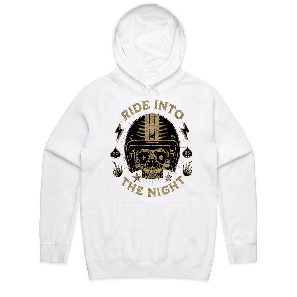 Ride Into the Night T-Shirt – Skull Biker Midnight Ride Tee