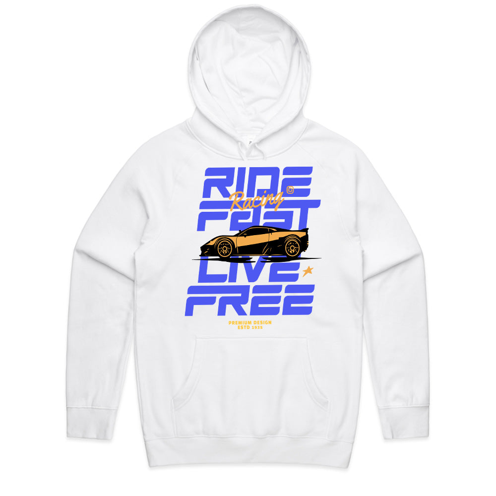Ride Fast Live Free Racing T-Shirt – Speed & Freedom Edition