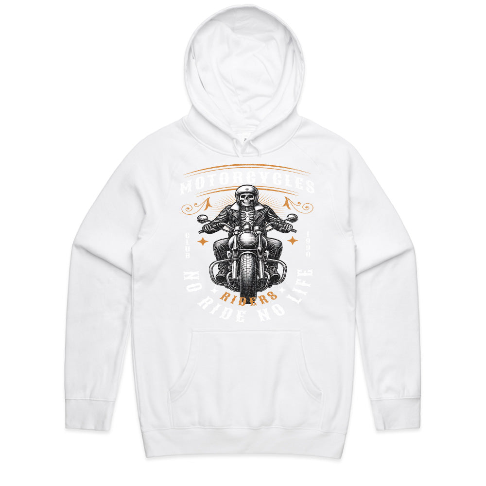 No Ride No Life T-Shirt – Skeleton Biker Club Tee