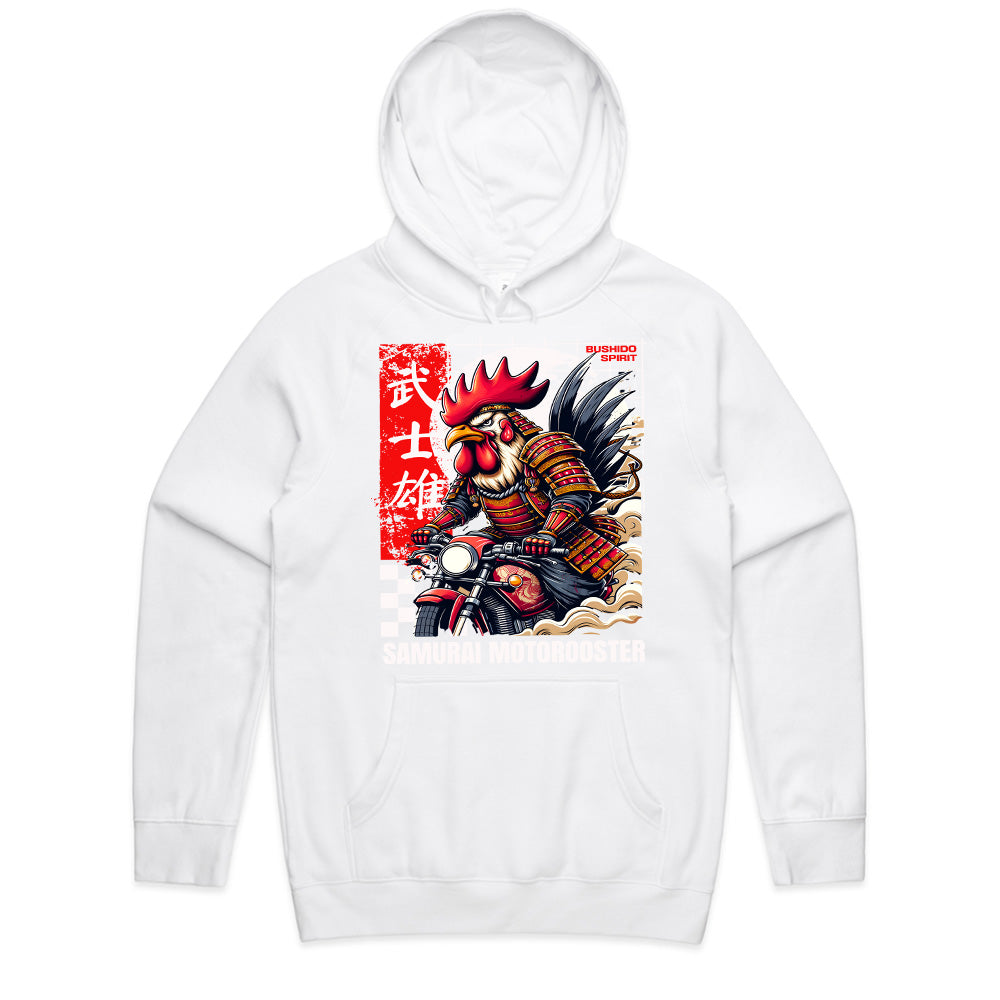 Samurai MotoRooster T-Shirt – Bushido Biker Warrior Tee