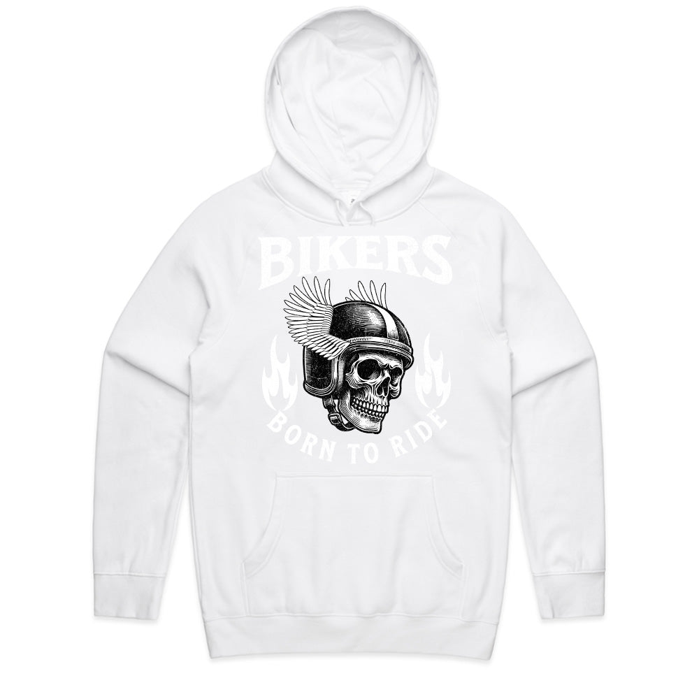Bikers Born to Ride T-Shirt – Winged Skull Motorcycle Tee