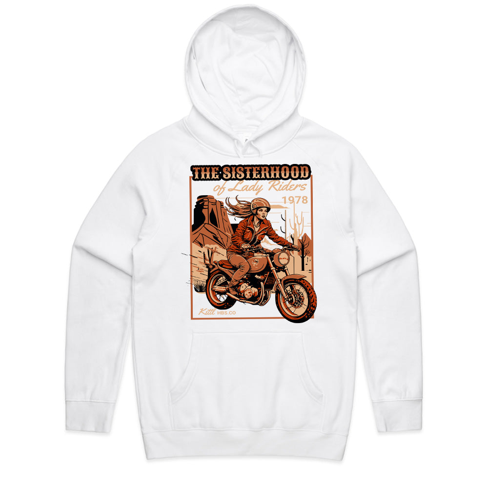 The Sisterhood of Lady Riders T-Shirt – Vintage Biker Woman Tee