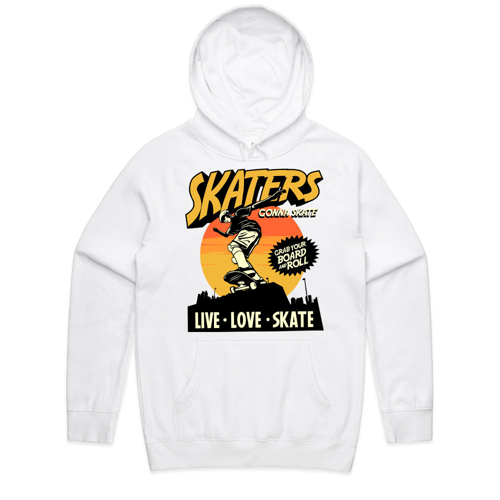 Skaters Gonna Skate - Urban Sunset Skateboarding Tee