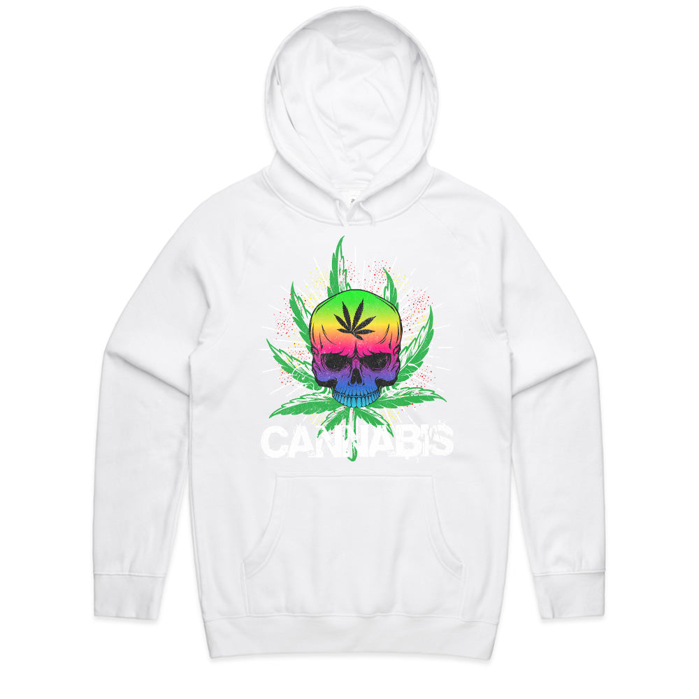 Psychedelic Cannabis Skull: Bold Streetwear Statement Tee